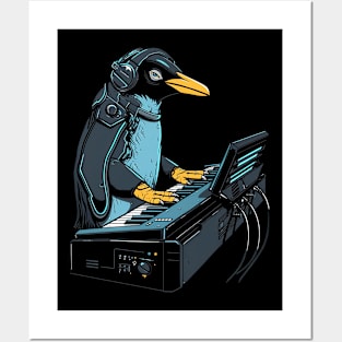 Cybernetic Penguin Pianist Posters and Art